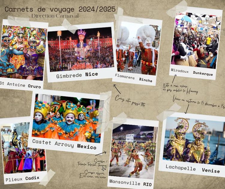 Le carnet de voyage des carnavals Ronde des crèches 2024-2025